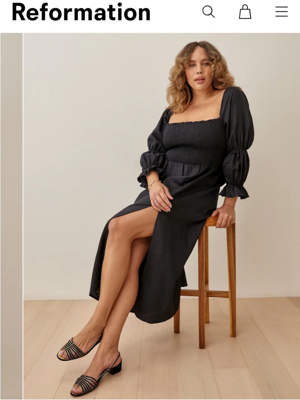 Reformation Hyland Linen Dress